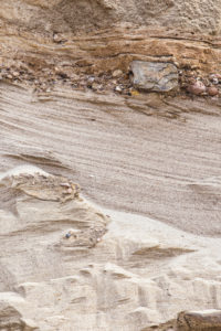 Stratifications in a sand pit Stratifications in a sand pit